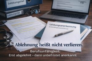 Berufsunfähigkeit zuerst abgelehnt – jetzt unbefristet anerkannt!