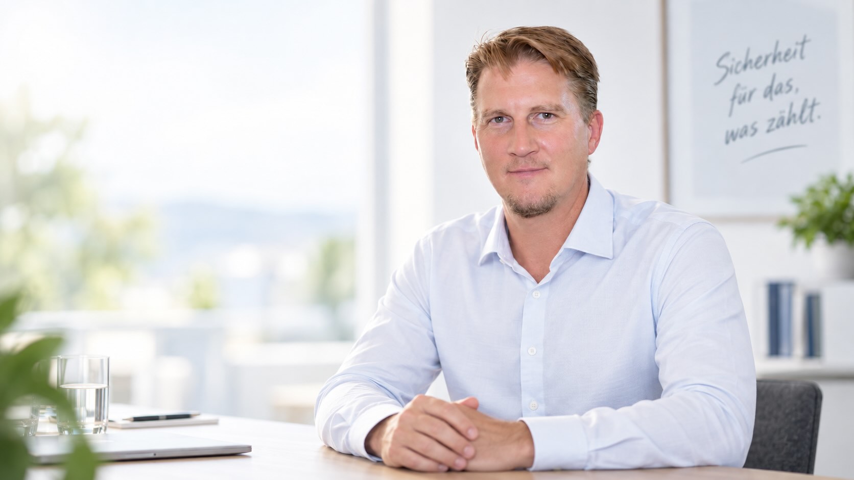 Bernhard Rauch im Beratungsgespräch zum Leistungsfall